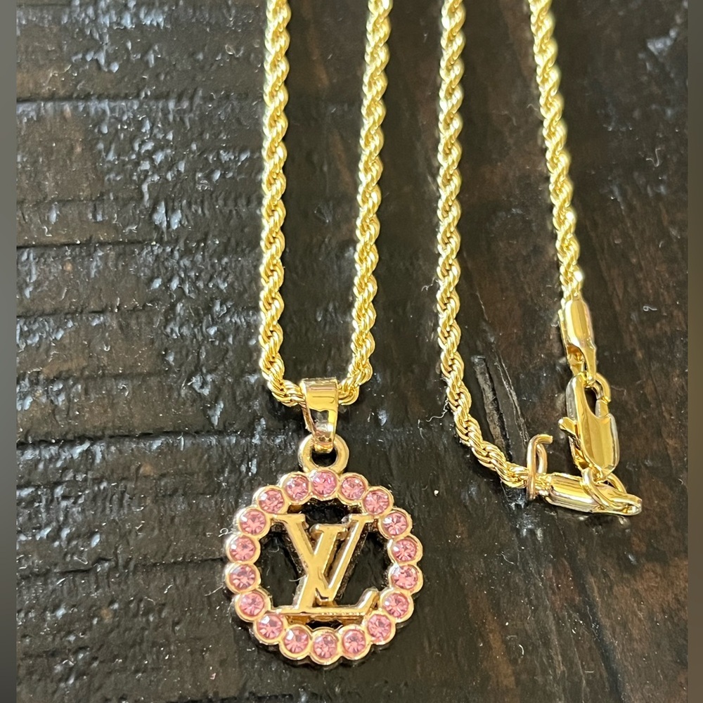 Vintage Louis Vuitton Pink Necklace